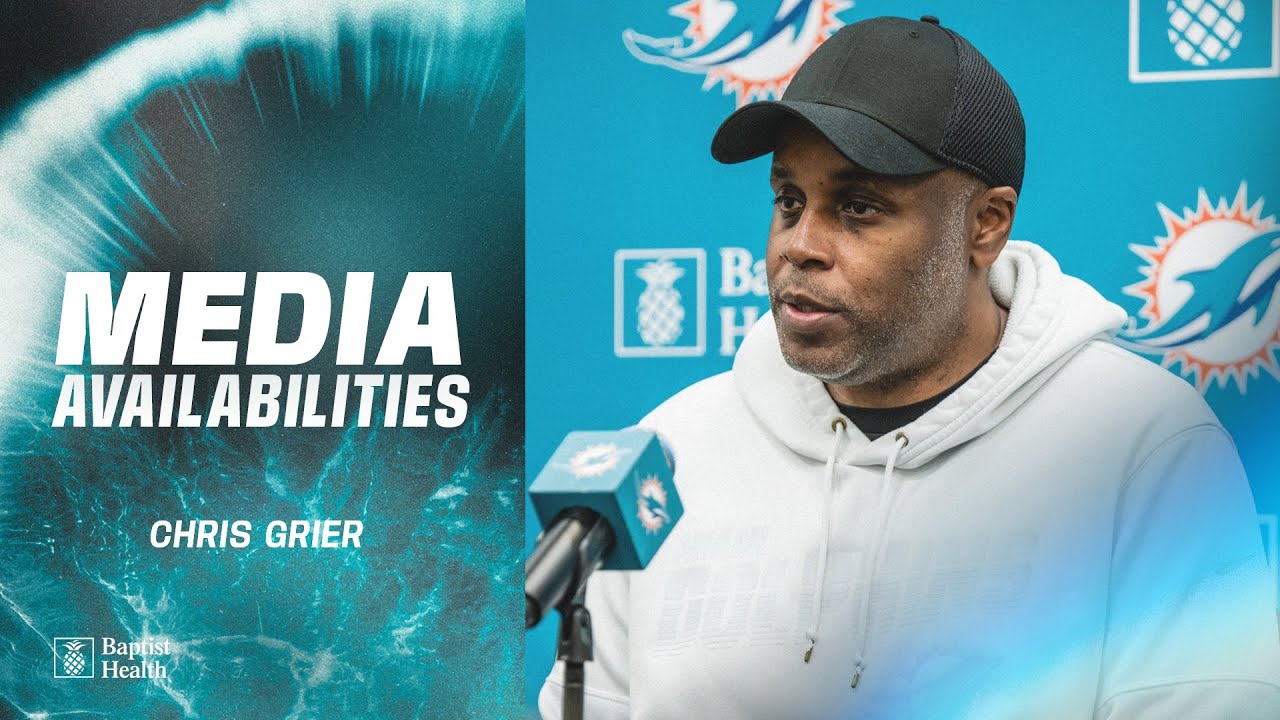 GM Chris Grier meets with the media | Miami Dolphins