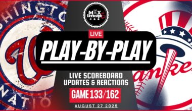 🔴LIVE Washington Nationals vs New York Yankees - Play-By-Play & Reactions (8/27/25)