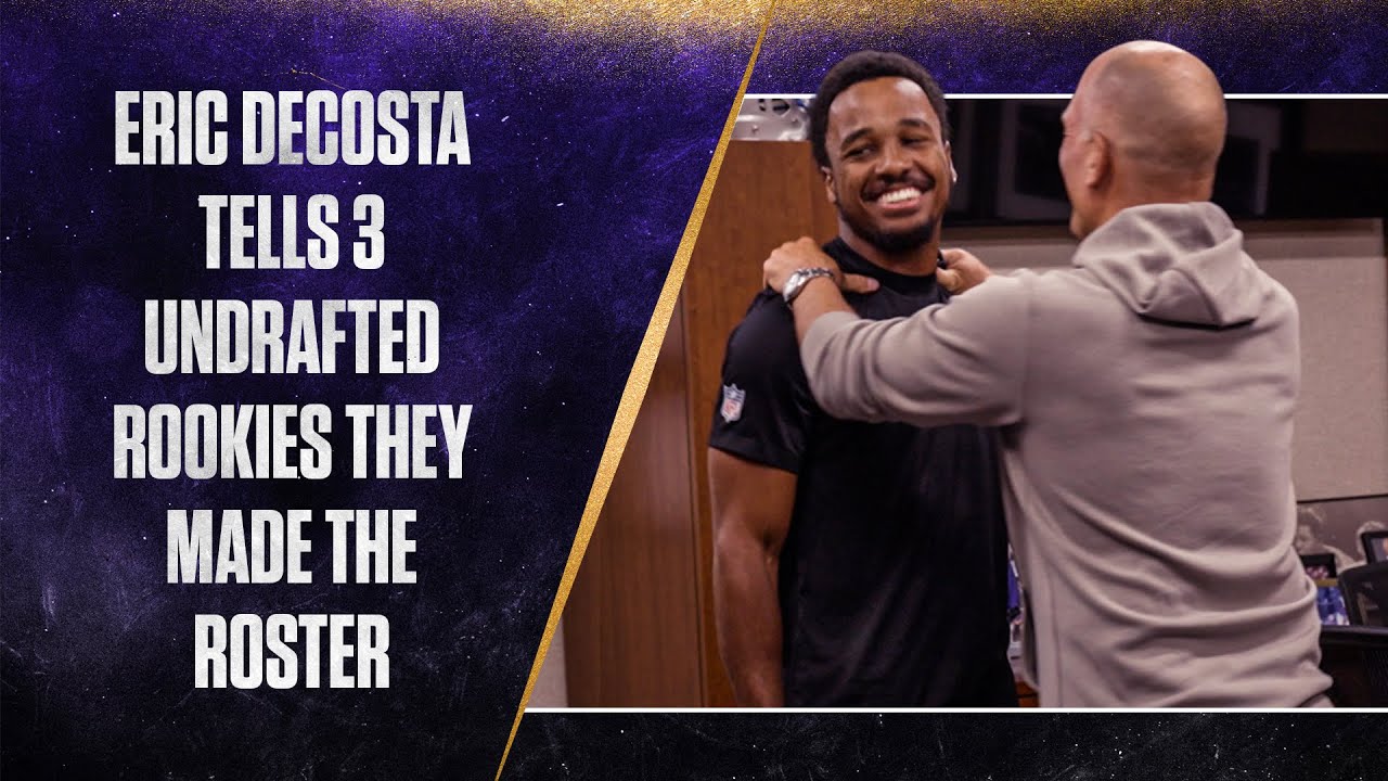 Eric DeCosta Surprises Three Undrafted Rookies With News They Made the Roster | Baltimore Ravens