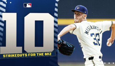 10 more strikeouts in his 10th career start! Rookie Jacob Misiorowski was THROWING HEAT🔥