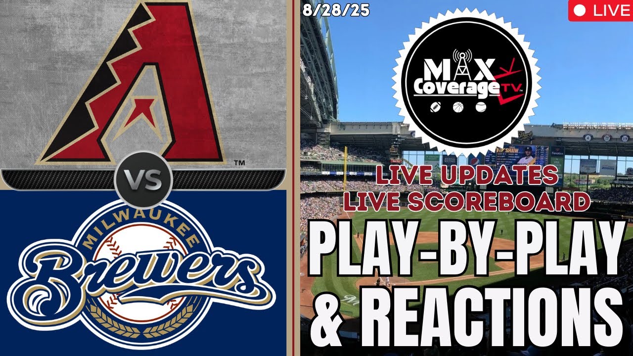 🔴LIVE Arizona Diamondbacks vs Milwaukee Brewers - Play-By-Play & Reactions (8/28/25)
