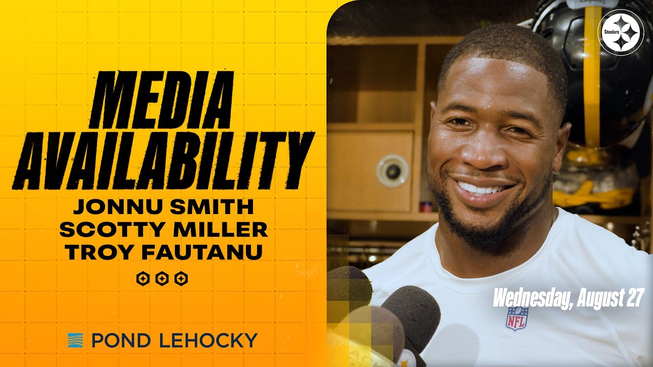 Jonnu Smith, Scotty Miller, Troy Fautanu Media Availability (Aug. 27) | Pittsburgh Steelers