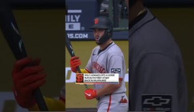 Willy Adames was ready for his return to Milwaukee 👏 #mlb #baseball #giants #brewers