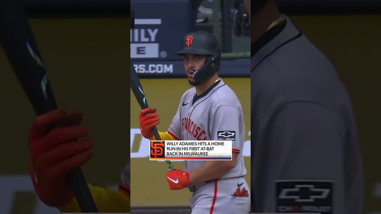 Willy Adames was ready for his return to Milwaukee 👏 #mlb #baseball #giants #brewers