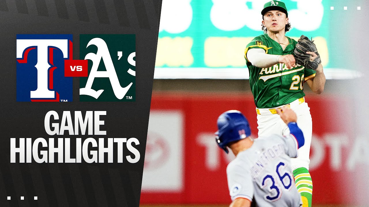Rangers vs. A's Game Highlights (8/29/25) | MLB Highlights