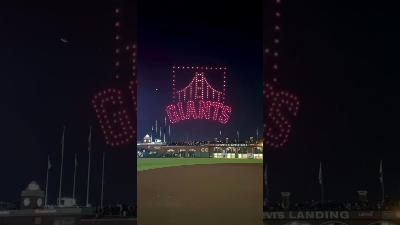 The full Pokémon GO drone show at Oracle Park in under 60 seconds 🌌