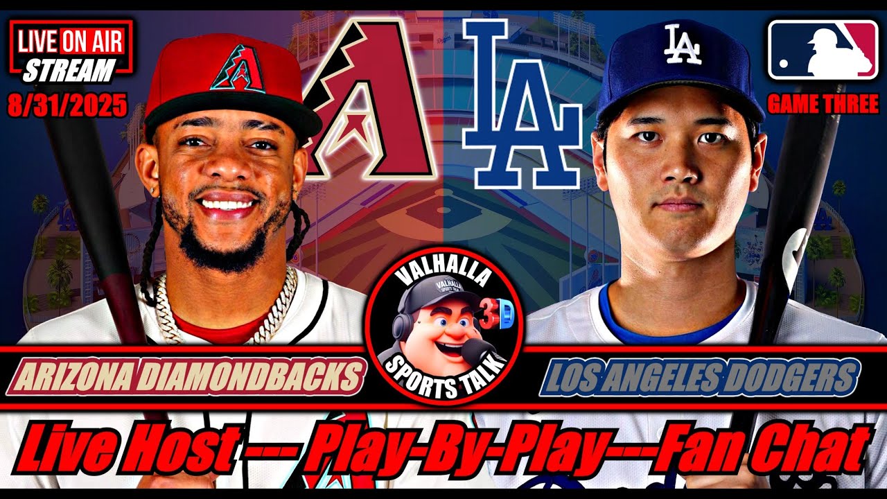 Los Angeles Dodgers vs Arizona Diamondbacks ⚾ MLB Baseball 🟢 LIVE STREAM Watch Party  3D view.