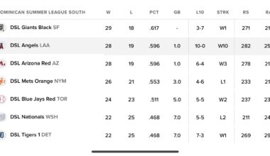 Shoutout to the DSL kids; 10 Game Winning Streak