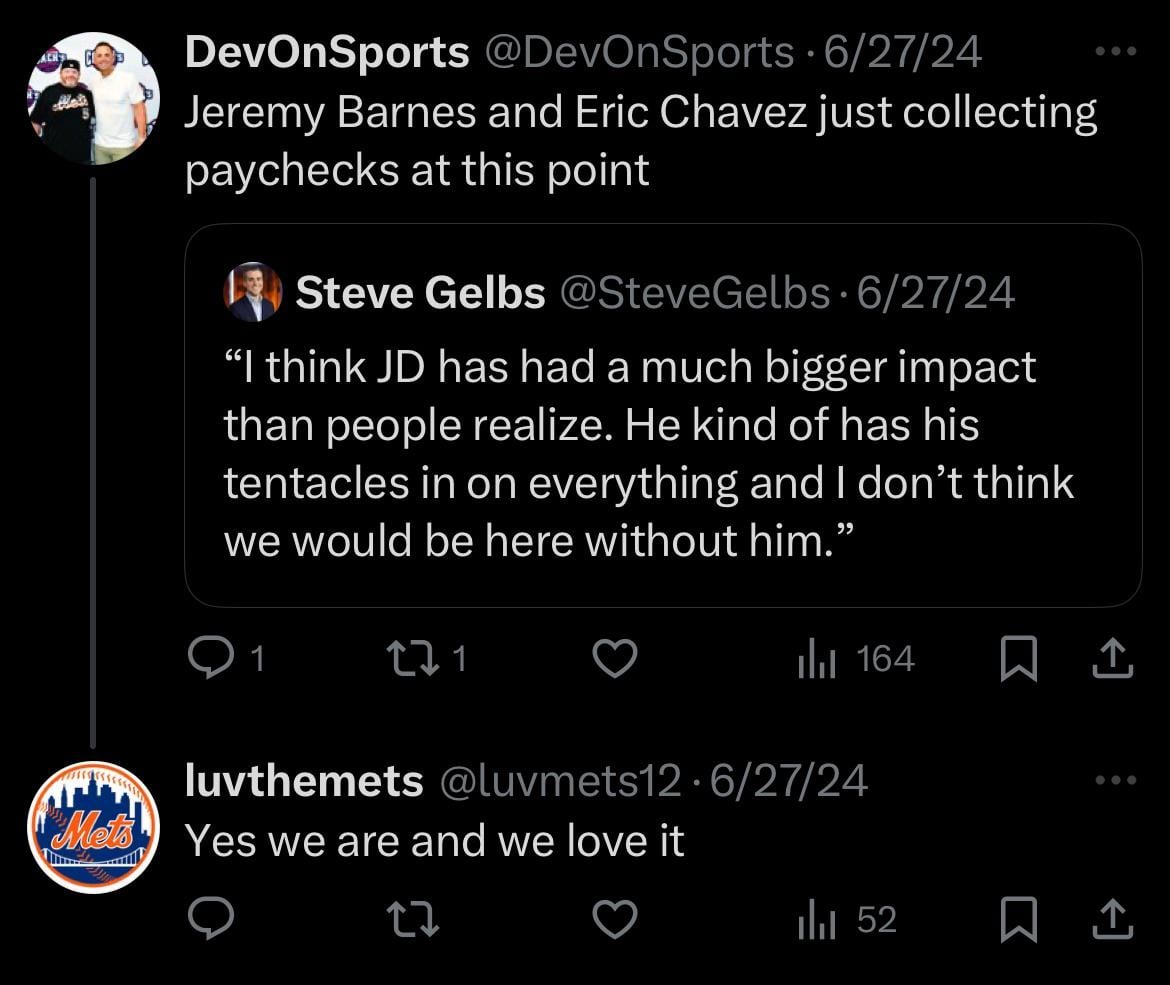 A follow up to u/Normal_Discipline_15’s post about NYM hitting coach Eric Chavez’s possible X burner account