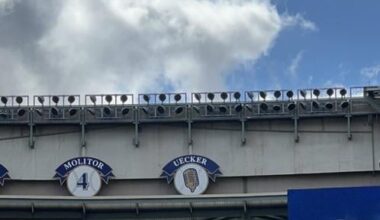 Bob Uecker retired number changed to a microphone