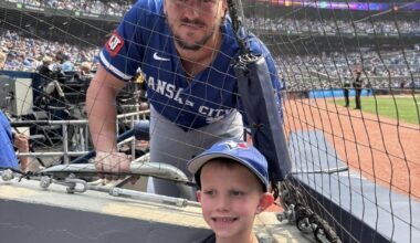 I don't know the Royals roster very well, but this player did something cool for a kid in Toronto yesterday!