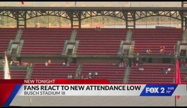 Fans react to record-low attendance at Busch Stadium III