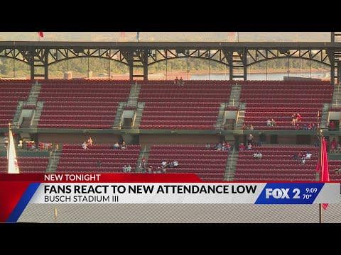 Fans react to record-low attendance at Busch Stadium III
