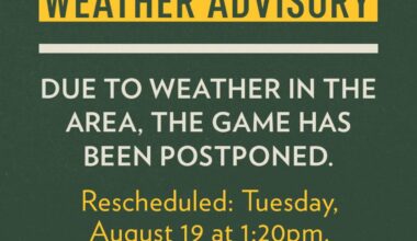 Tonight’s game has been moved to tomorrow