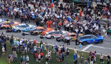 Austin Dillon (3) awaits the start during the Bet MGM 300 at Charlotte Motor Speedway.