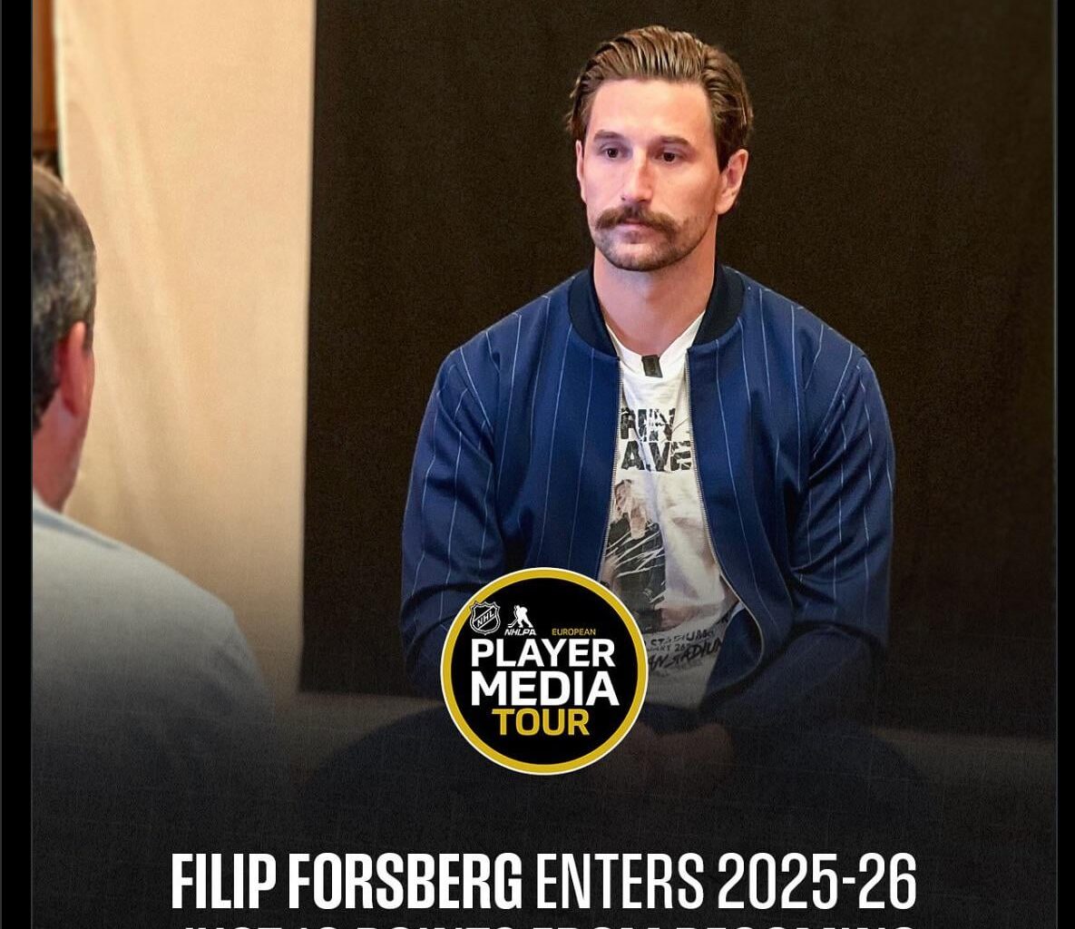 Fil wearing his wife’s merch at the European Player Media Tour