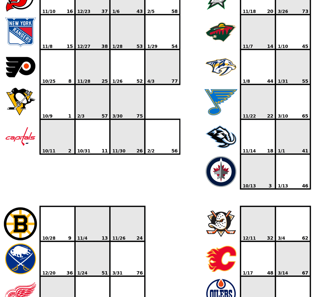 [OC] I build season trackers for each team, here's yours!