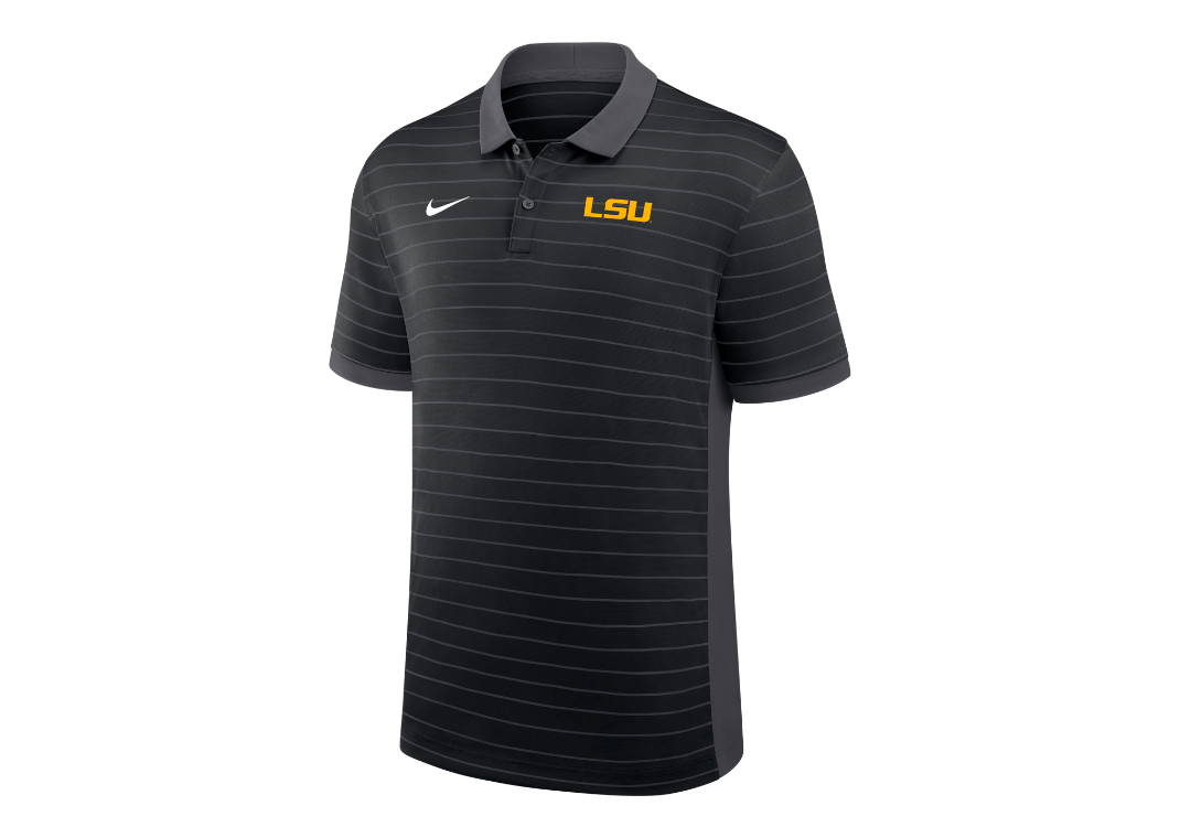 LSU Sideline Victory Stripe Men's Nike Dri-FIT College Polo