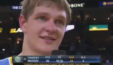 "It just good night." Timofey Mozgod stays humble after his 93 points/29 rebounds performance vs Warriors (2014)