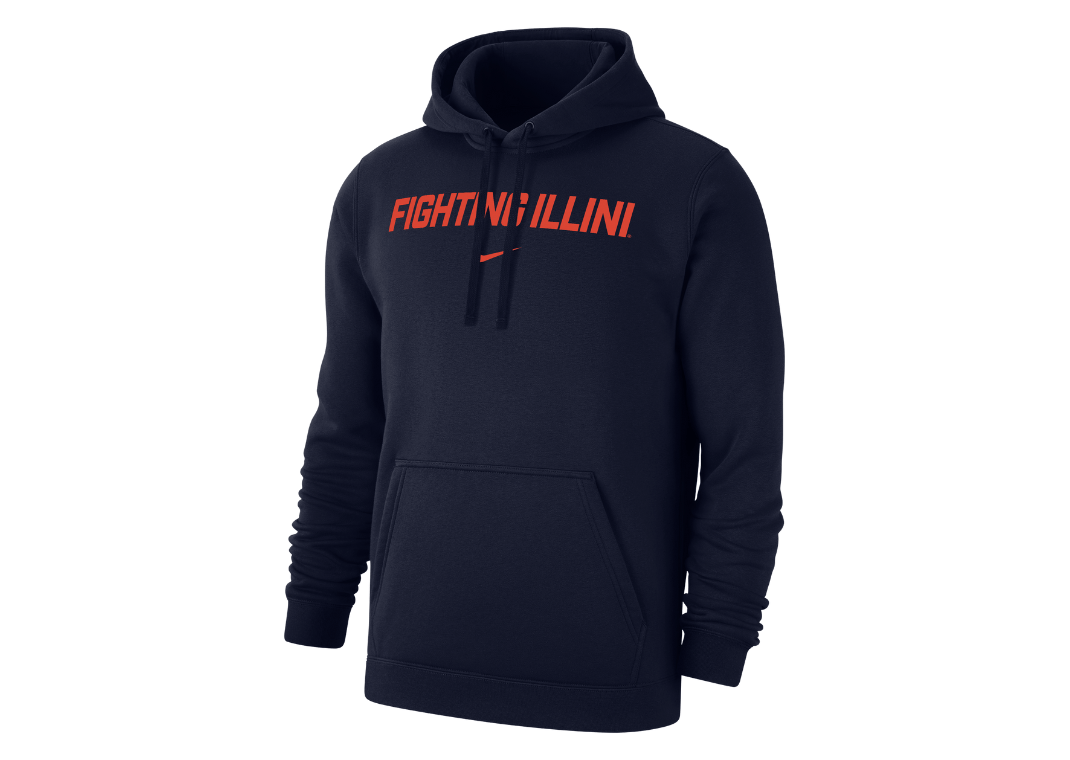 Illinois Club Fleece Men's Nike College Pullover Hoodie
