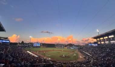 It’s a very red crowd here in Tampa tonight.