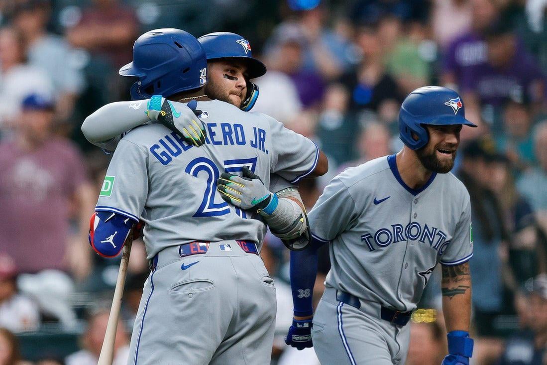 Blue Jays scored 45 runs in a 3-game series vs the Rockies