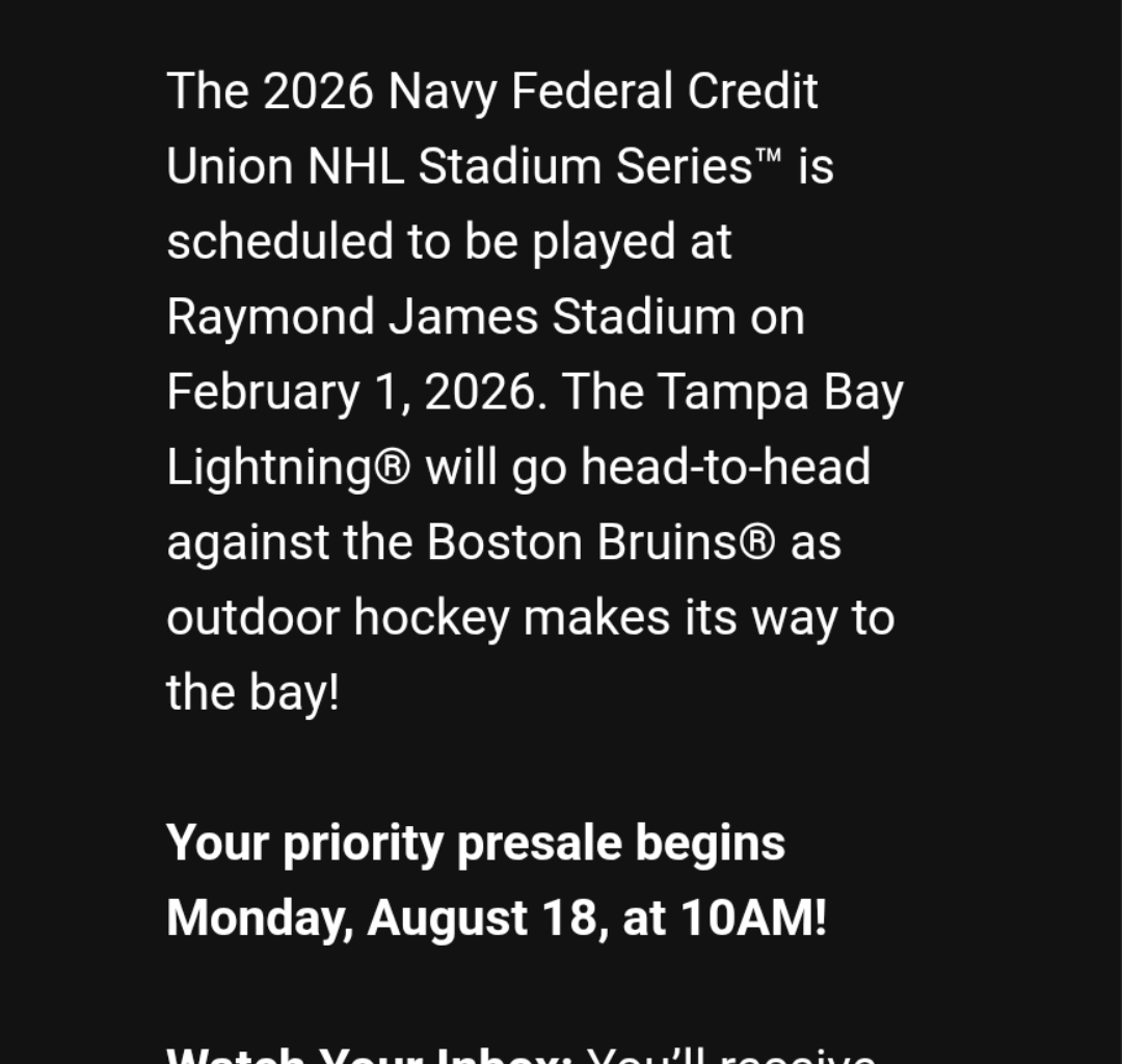 STM Stadium Series Presale begins Monday