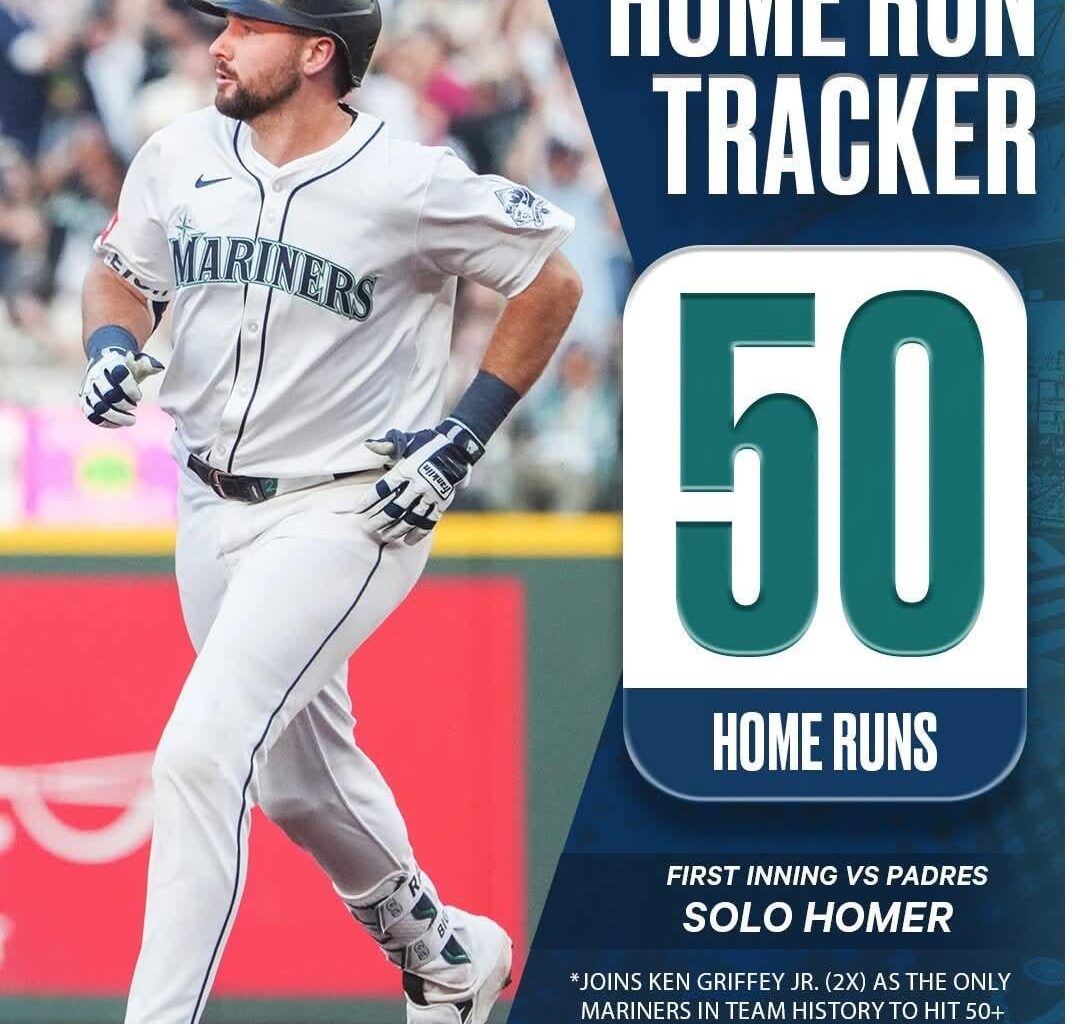 Cal Raleigh becomes the first catcher in MLB history to hit 50 home runs in a season