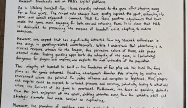 My Letter to MLB about Gambling Ads