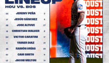 Tonight’s Starting Lineup 8/13