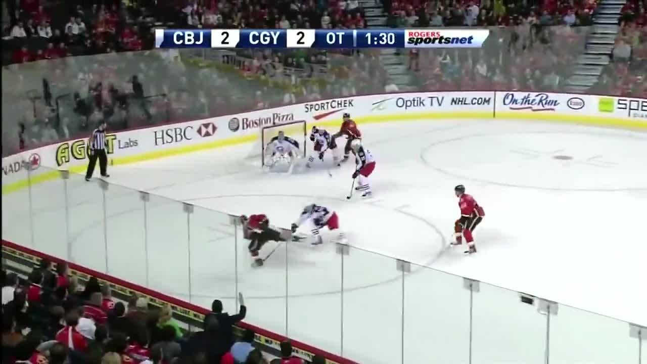 OT magic, Tanguay finds Iginla for the winner, Saddledome erupts