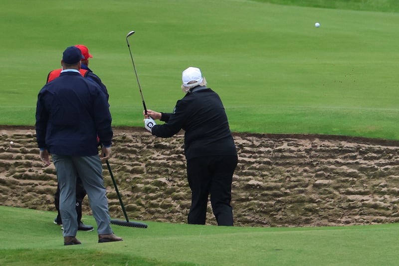 Donald Trump played at his Turnberry course in Scotland