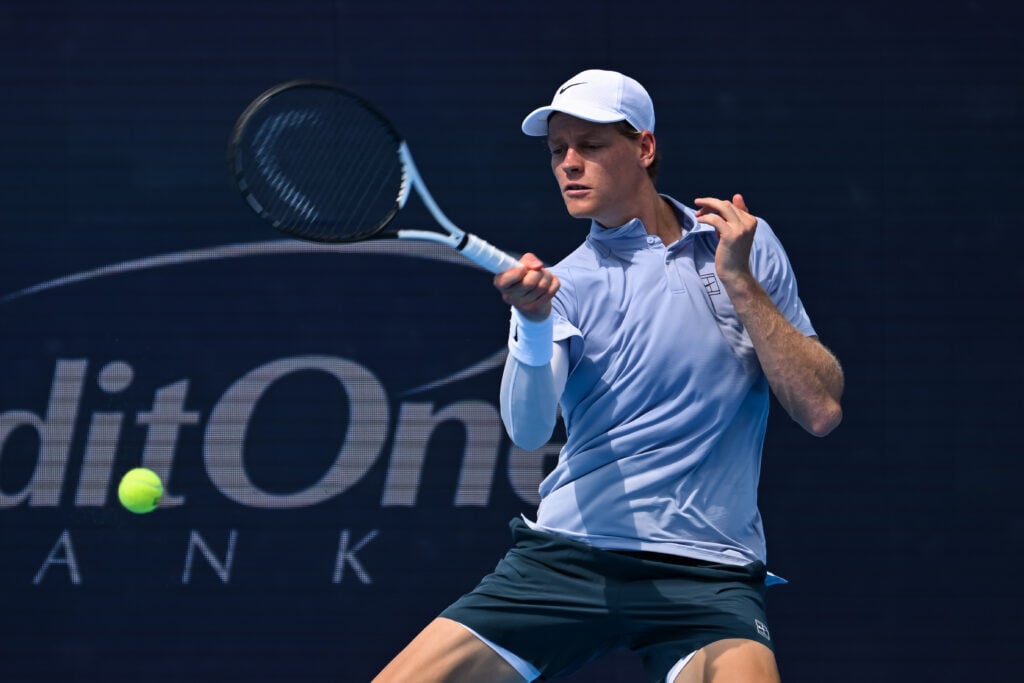 Jannik Sinner in action at the Cincinnati Open.