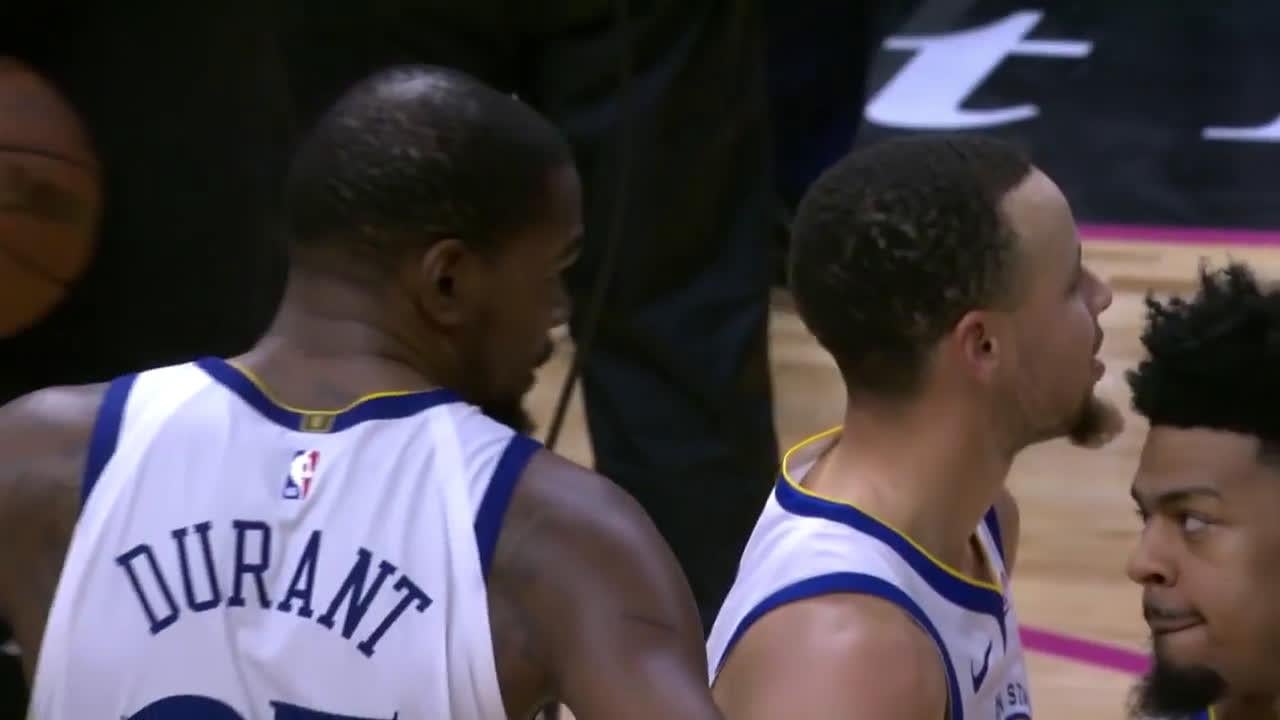 Dwyane Wade hits a crazy game winner vs the KD Warriors