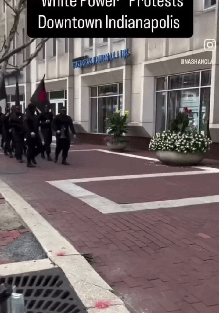 This white supremacist rally in downtown Indianapolis.
