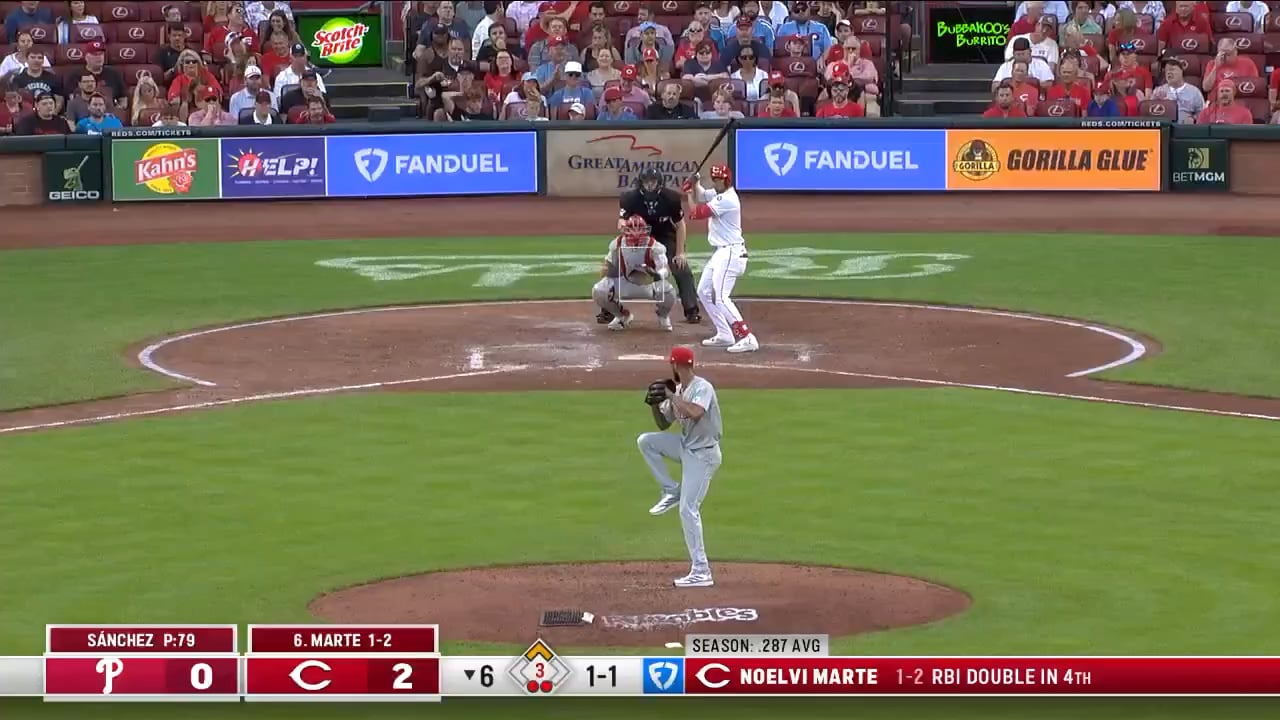 The Reds score 2 runs with the aid of absolute shenanigans by the Philadelphia Phillies
