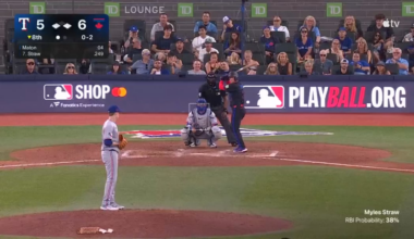 Blue Jays catcher Alejandro Kirk gets his first career stolen base against the Rangers in his 532 MLB game