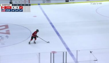 The United States defeated Canada in the Hlinka Gretzky Cup semifinals, winning in a shootout to advance to the gold medal game — ending Canada’s three-year championship streak