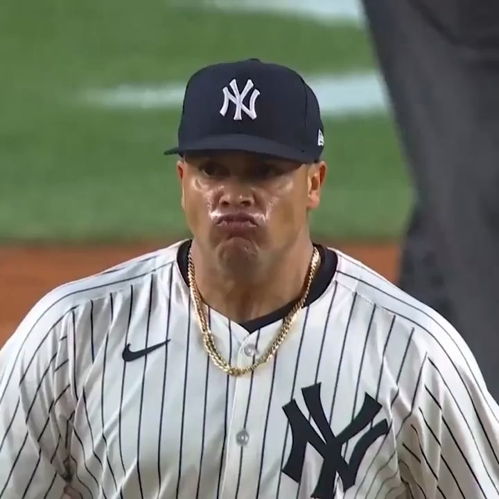 Fernando Cruz after getting a strikeout in his debut from IL