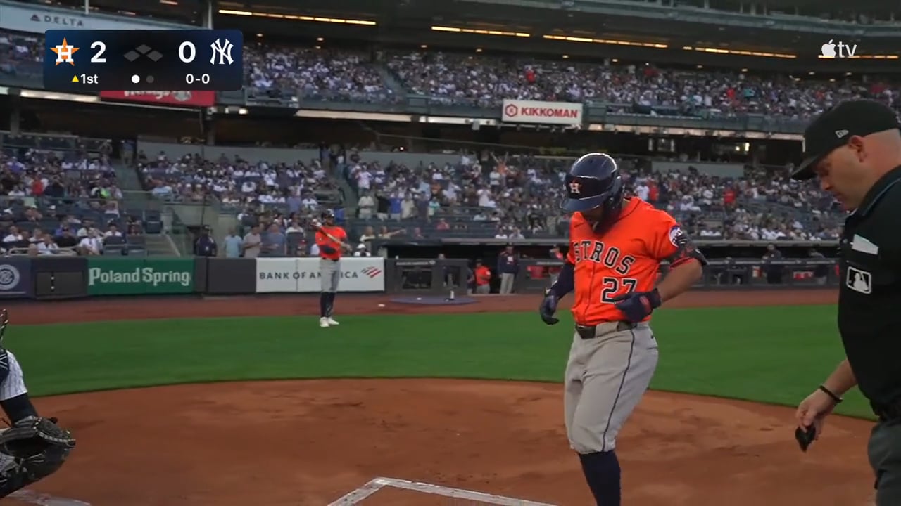 Jose Altuve visits the New York Yankees