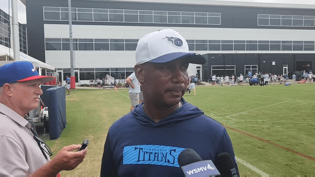 Titans WRs coach Tyke Tolbert on the growth of WR Bryce Oliver... #TitanUp
