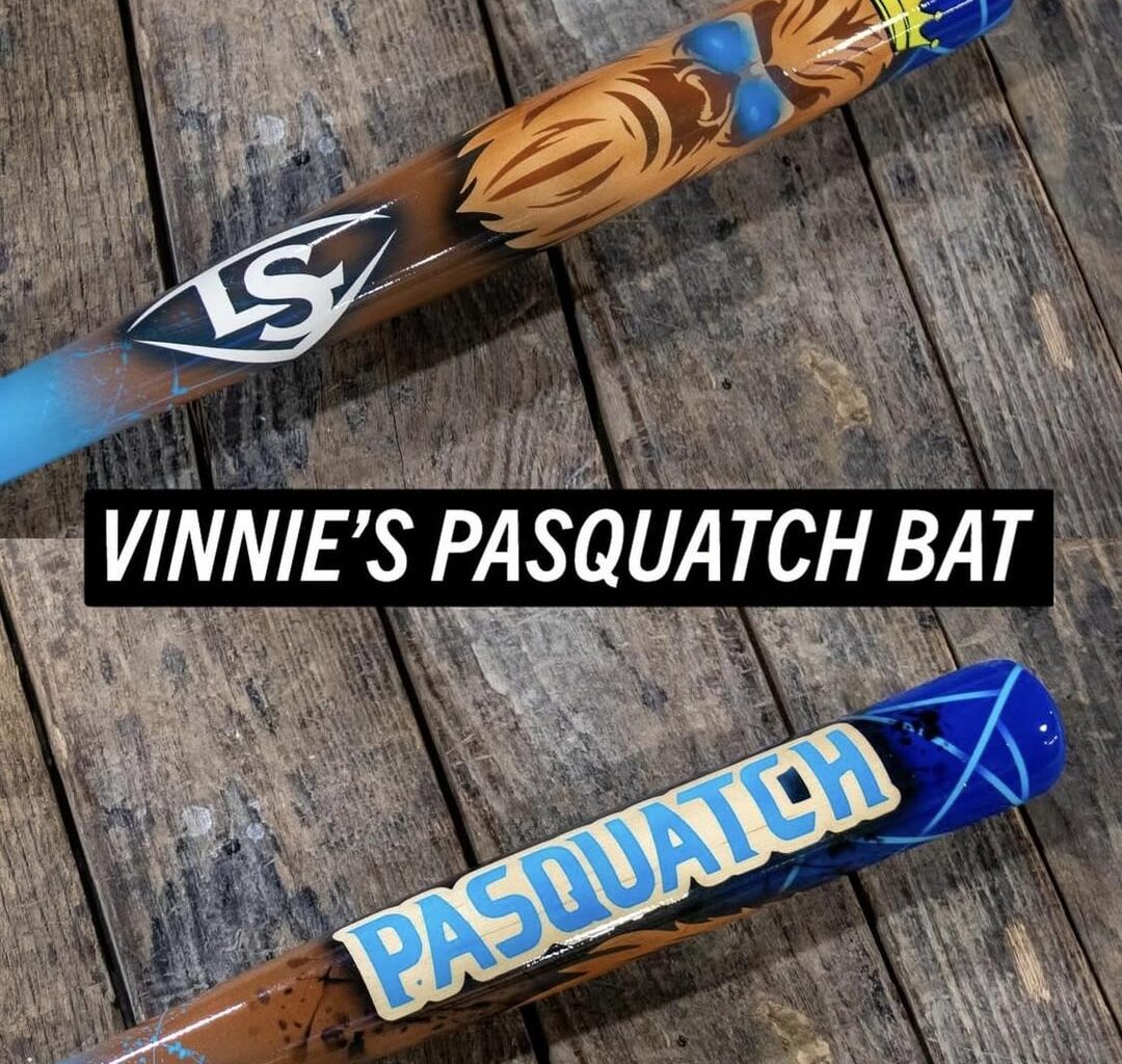 Vinnie’s bat for the upcoming Players’ Weekend