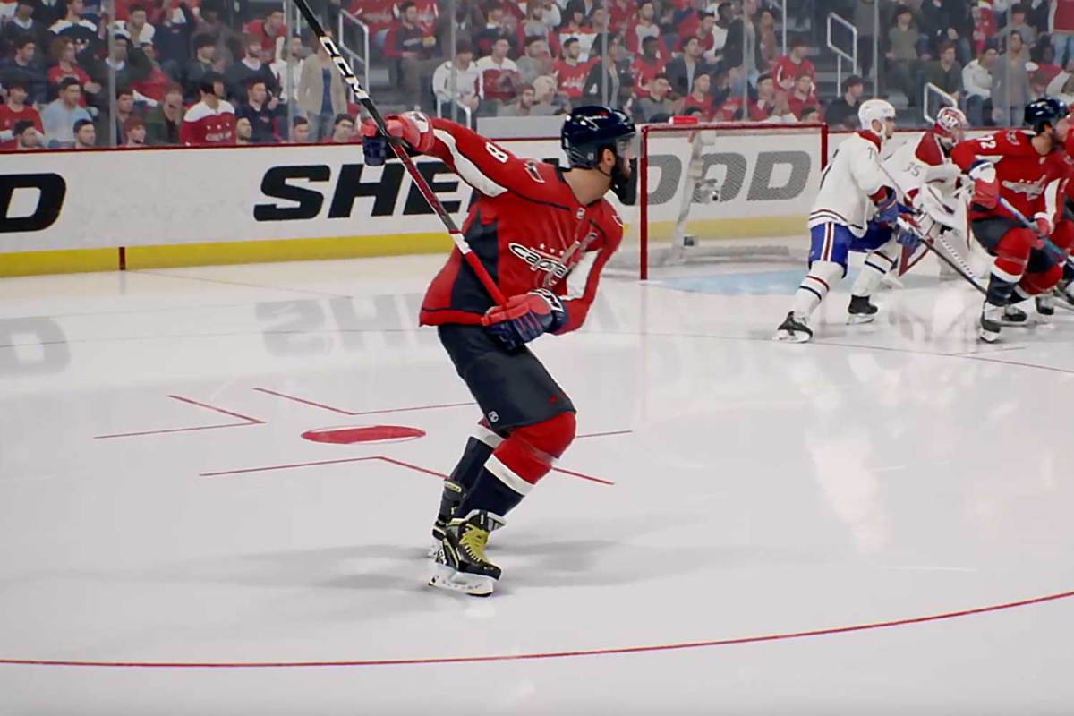 In NHL 26, Alex Ovechkin will naturally set himself up in his office on the power play