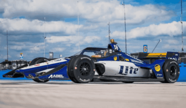 There was an Indycar at the Milwaukee Mile with a Miller Lite paint scheme and a Uecker tribute