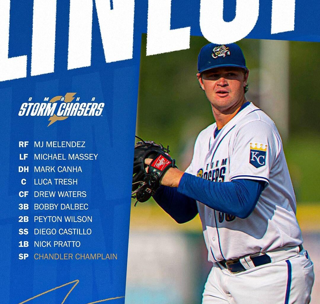 Cags, who is on a rehab assignment, is not in Omaha’s lineup tonight after going 4/5 yesterday.