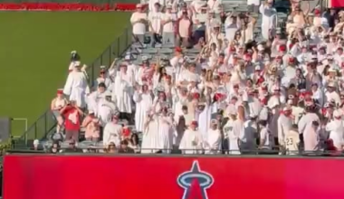 Angels fans organized a "Right Field Revolution" last night and it was awesome
