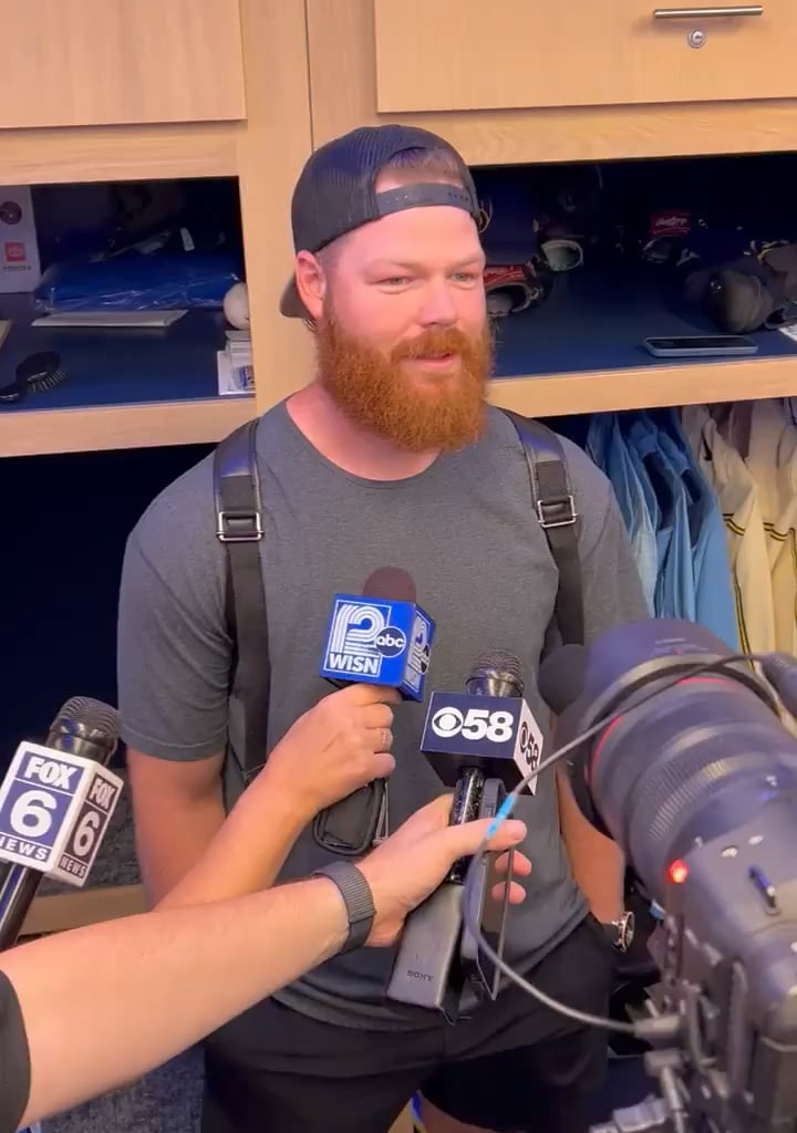 Brandon Woodruff; “I wanted to win the burgers for everybody”