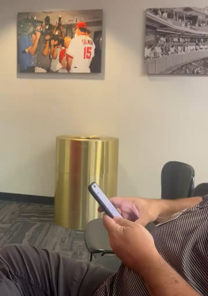 [Blum] The Angels media room started leaking a lot before Ray Montgomery came in. They had to move the press conference.