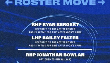 Hatch DFA’d and Bowlan optioned for Bergert and Falter.