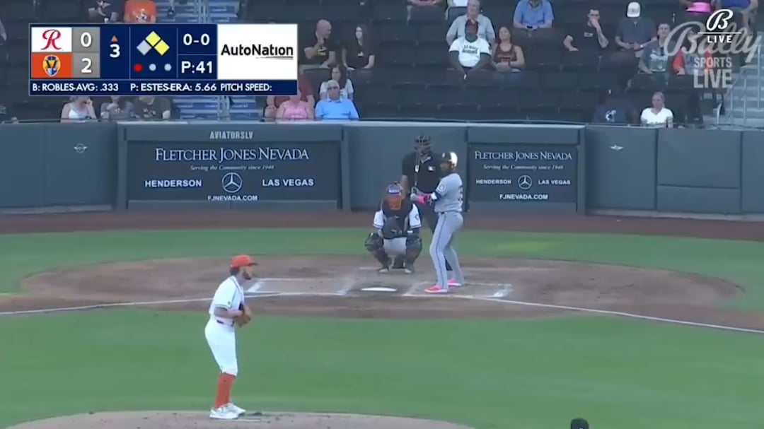 Mariners OF Victor Robles, in a rehab assignment at Tacoma, gets hit by a pitch and responds by throwing his bat towards the mound. He then advances towards the pitcher before being stopped by the umpire and teammates. He was obviously ejected